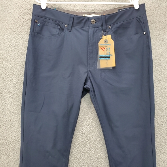 Tailor Vintage Performance Tech Pants Mens 36x32 Navy Stretch Canaan Slim NWT - Picture 5 of 16